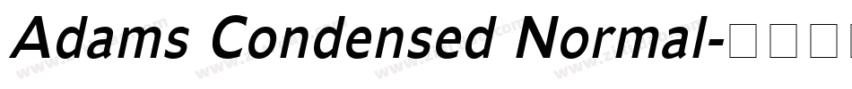 Adams Condensed Normal字体转换